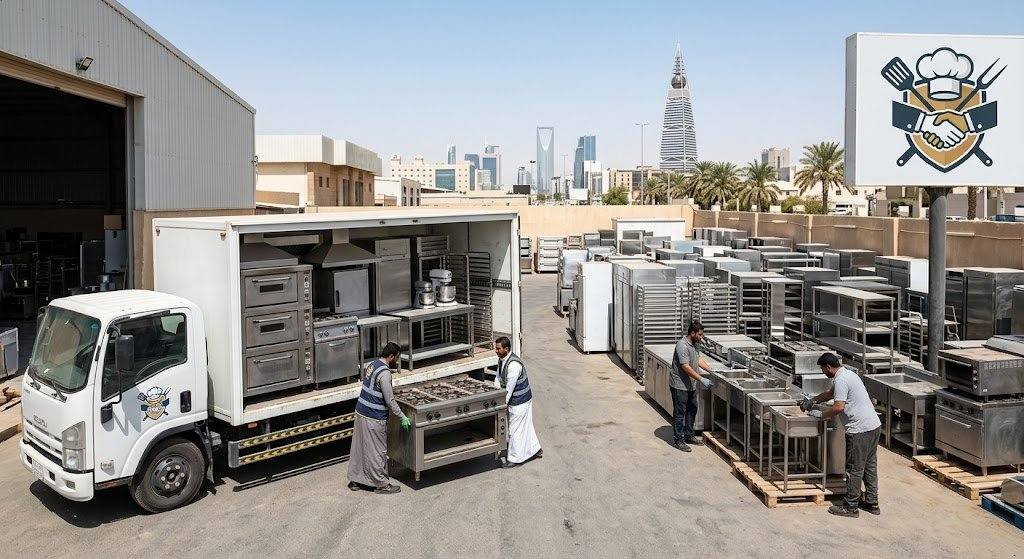 فريق عمل محترف يقوم بمعاينة وتقييم معدات المطاعم بمصداقية وأمان ضمن خدمات شراء معدات مطاعم حي الربيع بالرياض لضمان تقديم أفضل الأسعار وراحة العملاء.